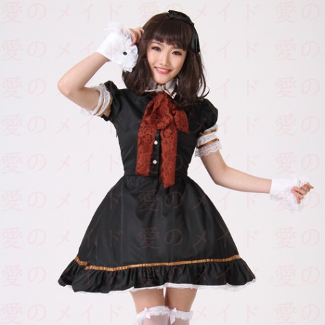 ★S～2L★コスプレ メイド服 エプロン ロリータ クラシカル ゴスロリ ハロウィン 5set