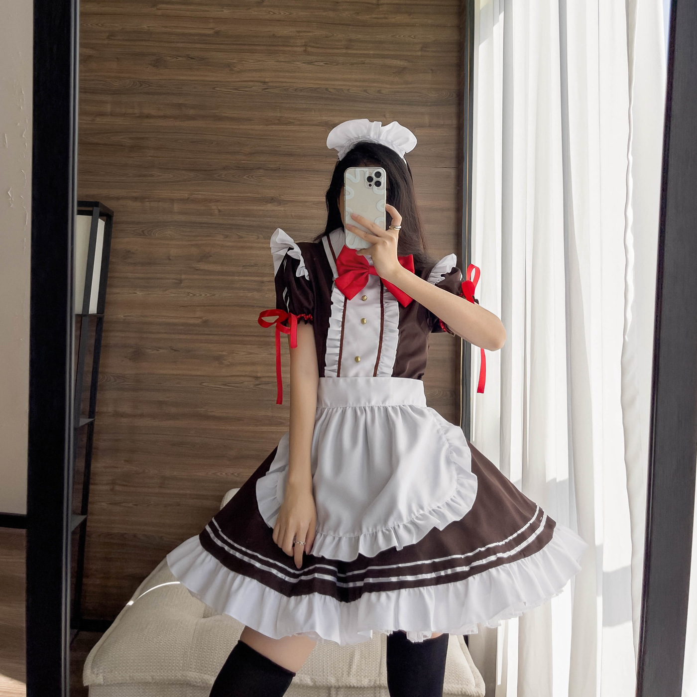 ★S～6L大きいサイズ★可愛いコスプレ レース切替メイド服 エプロン アリスクラシカル トランプ  4set