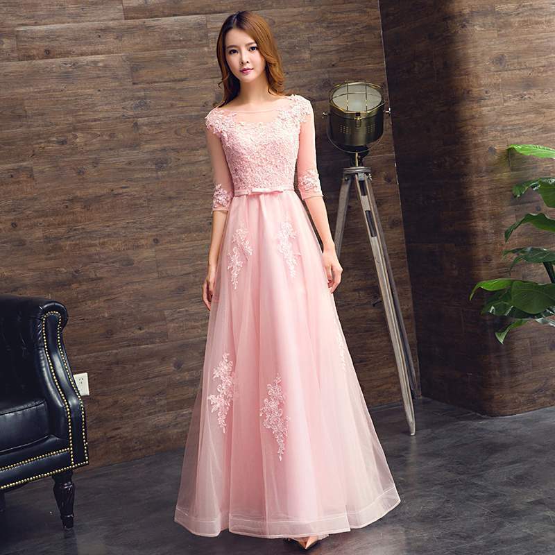 ★パーティー  結婚式 披露宴 ステージ 司会 演奏会 レース切替　ロングドレス