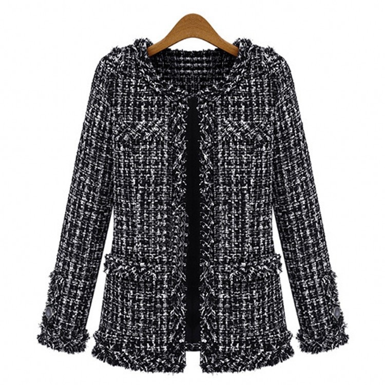 ★S～5L★大きいサイズ　上品感ツイード生地ジャケット