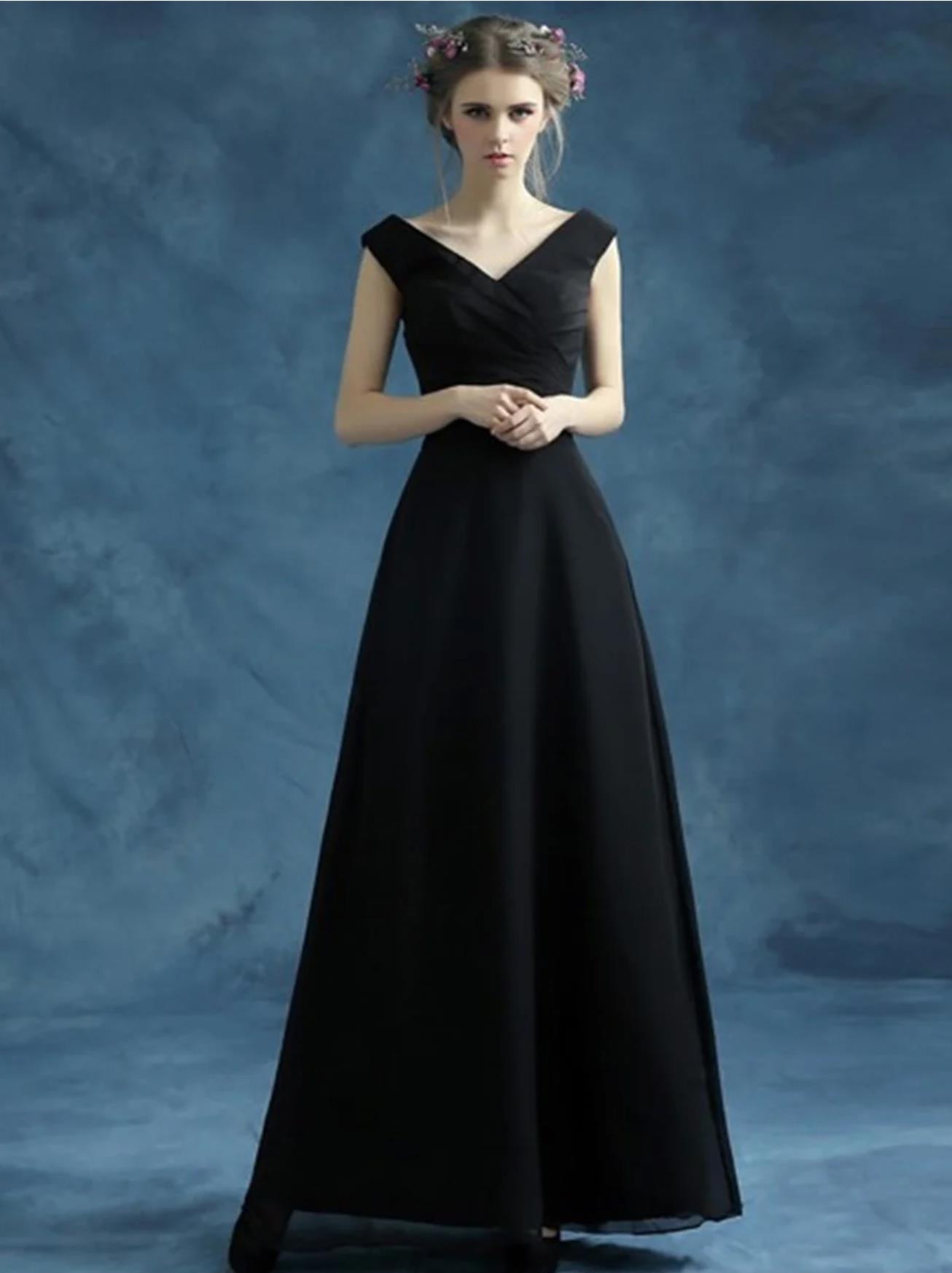 ★パーティー 二次会 結婚式 披露宴 ステージ 司会 演奏会 シフォンロングドレスワンピース