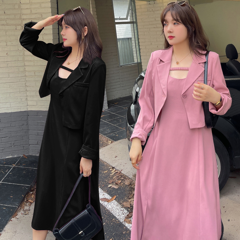 春新作★2L～6L大きいサイズ ★可愛いぽっちゃりさん　ボレロジャケット　キャミワンピース２セット