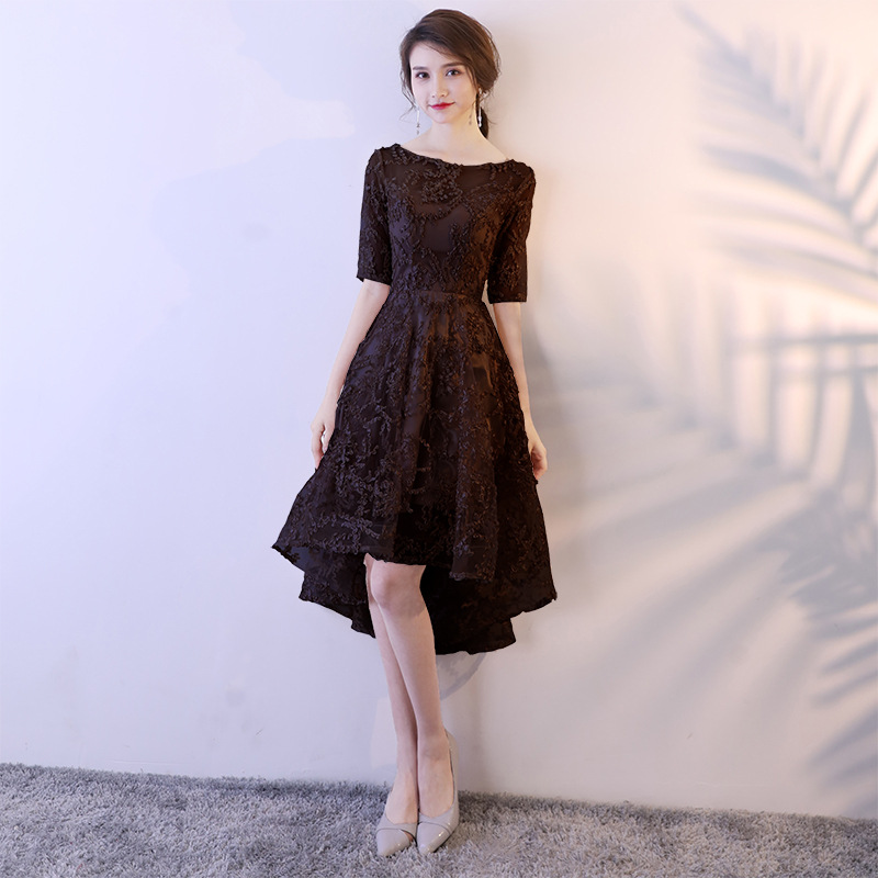 SS～6L★パーティー 結婚式 披露宴 二次会 司会演奏会 上品感 フィッシュテール　立体感レースドレス