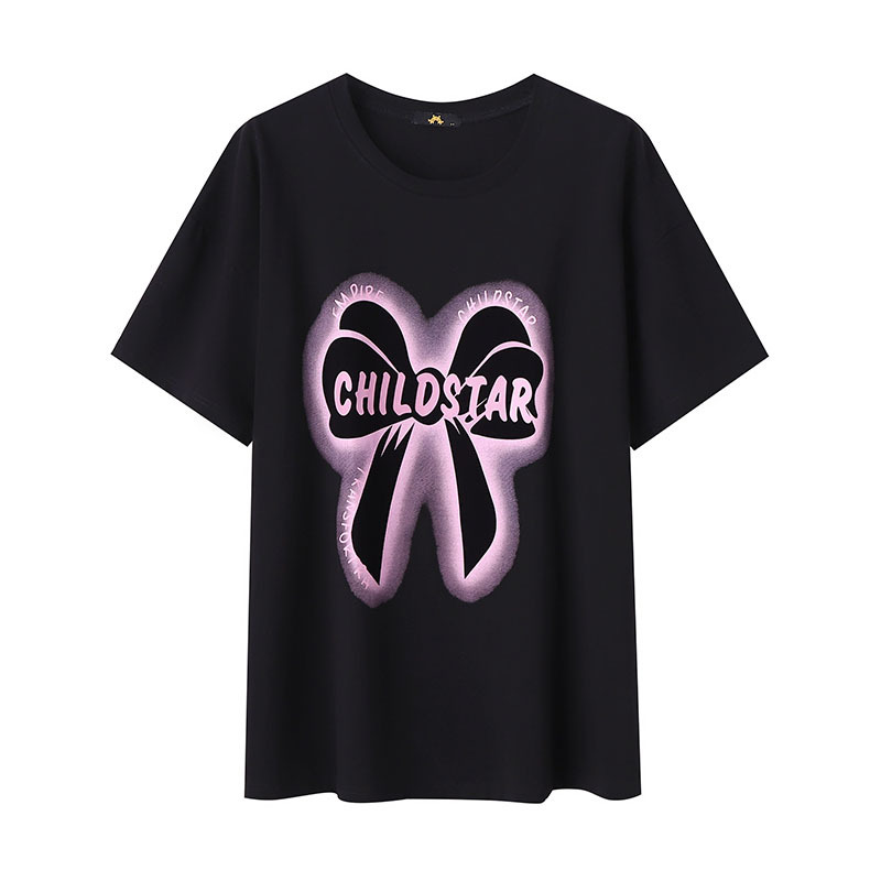 ★2L~8L★大きいサイズ★可愛いリボンプリント　Tシャツ