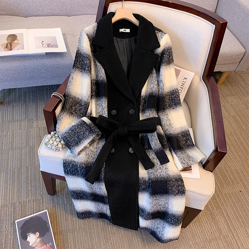 ★3L~7L★大きいサイズ★オシャレぽっちゃりさん 上品感 滑らか 暖かい毛皮風ラシャコート
