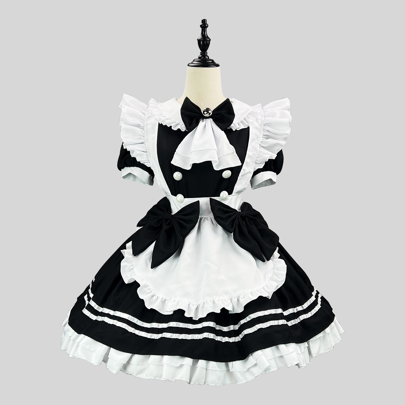 S～6L大きいサイズ★コスプレ メイド服 エプロン ロリータ クラシカル ゴスロリ ハロウィン 5set