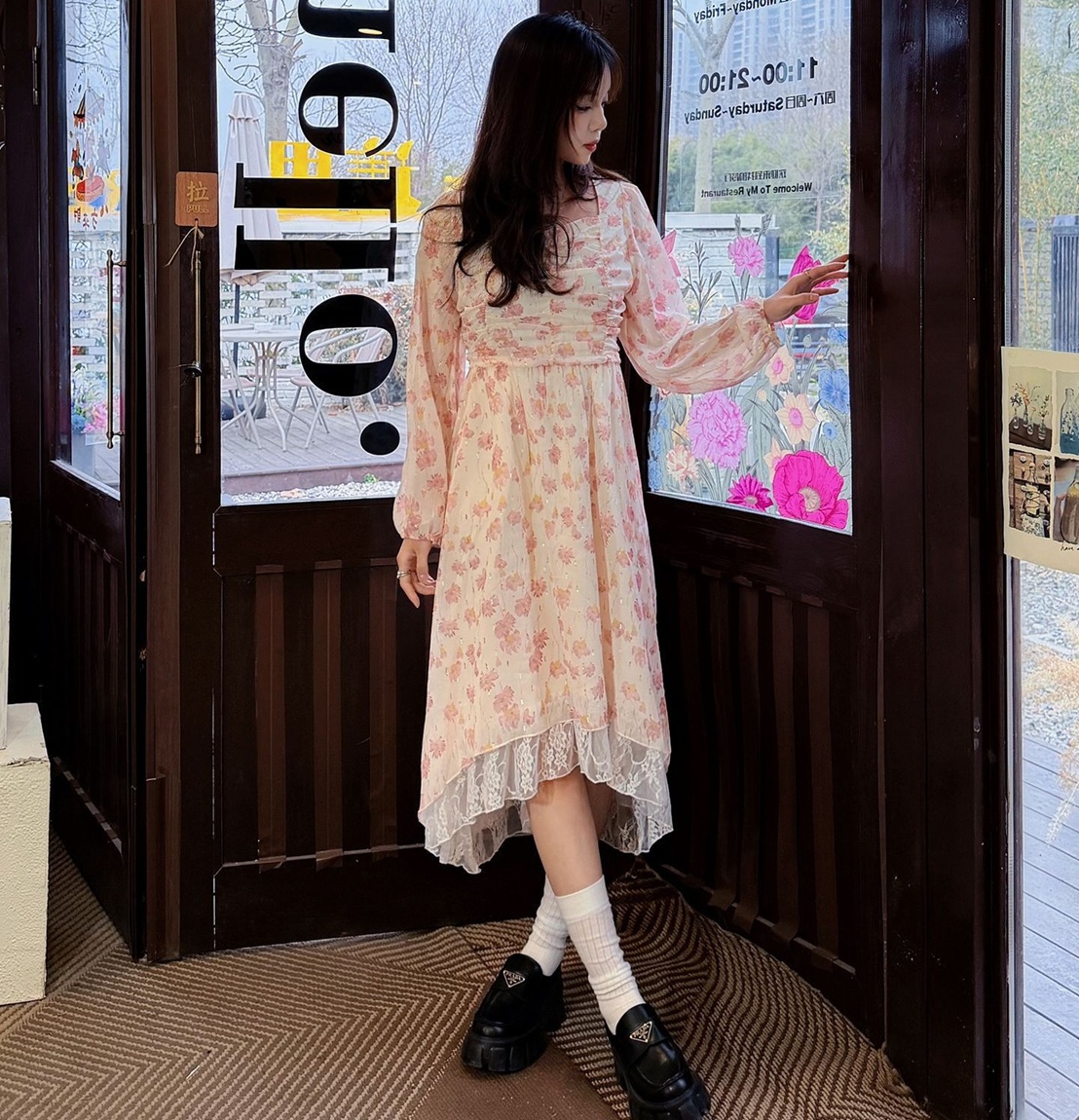 ★2L～6L大きいサイズ ★可愛いぽっちゃりさん　可愛い花柄ワンピース