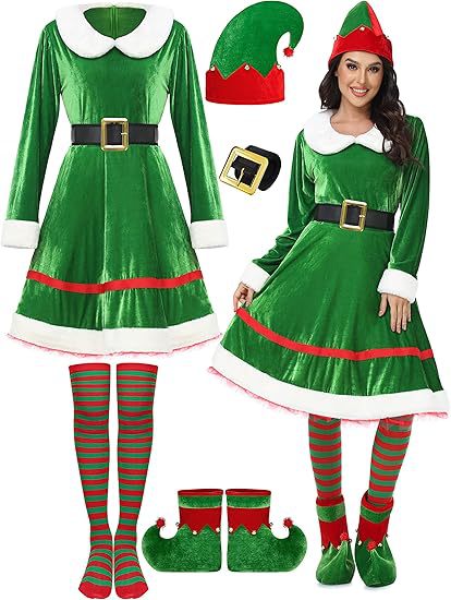 S~5L相当★クリスマス　サンタ 　Christmas 衣装 　コスプレ　サンタクロース コスチューム 4set
