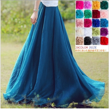 ★20カラー展開★売れてます！人気商品　レディース　超ボリューム スカートとワンピースの２WAY＃2026