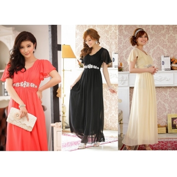 ★パーディー　二次会　結婚式　披露宴　ラインストーンダイヤ ロング　ドレス#9200