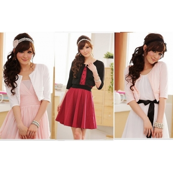 F～4L★大きいサイズ★お嬢様スタイル　ボレロ　カーディガン