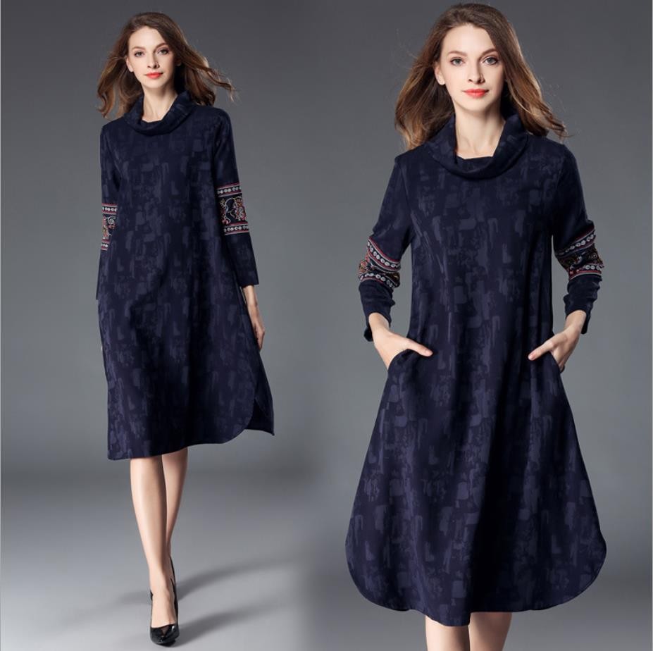 ゆったり★M～2L★パーティー 二次会  披露宴 上品刺繍　ドレス ワンピース