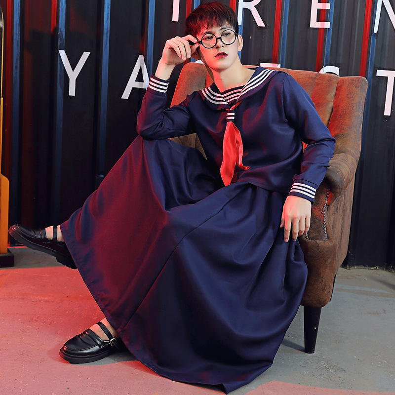 ★S～2L 男性 女性大きいサイズ★コスプレ メイド服 ハロウィン衣装  セーラーマン 3set