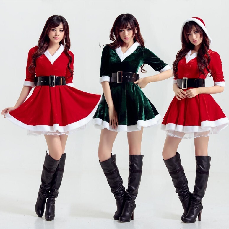 ★クリスマス特集　サンタ 　Christmas 衣装 　コスプレ　サンタクロース コスチューム 2set
